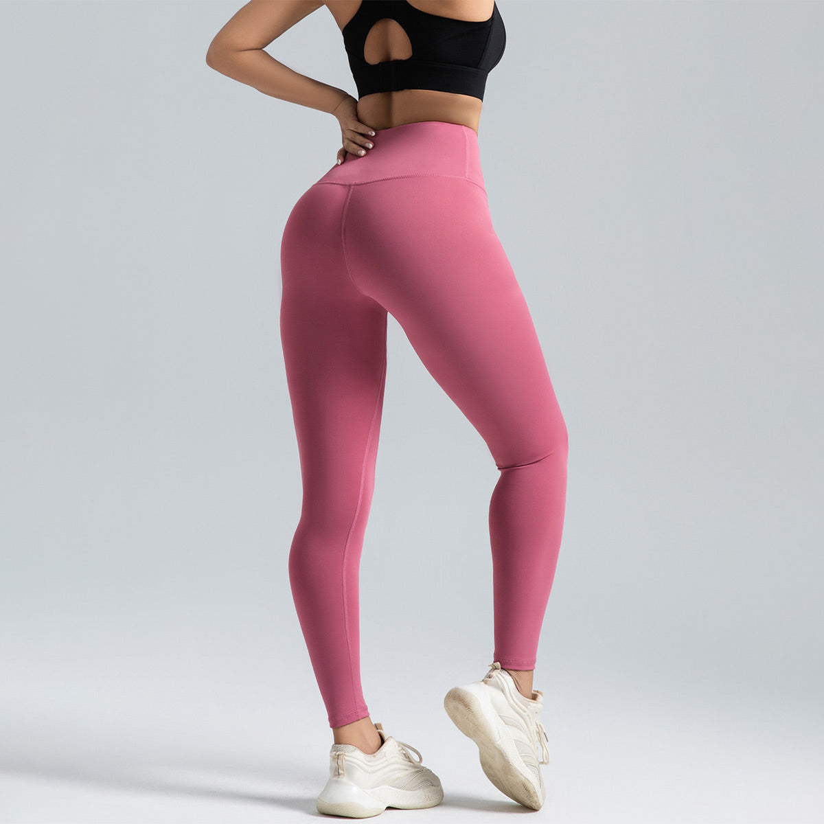 T-Line Free High Waisted Hip Lifting Yoga Pants Tummy Tucking Nude Running Exercise Leggings LMT21