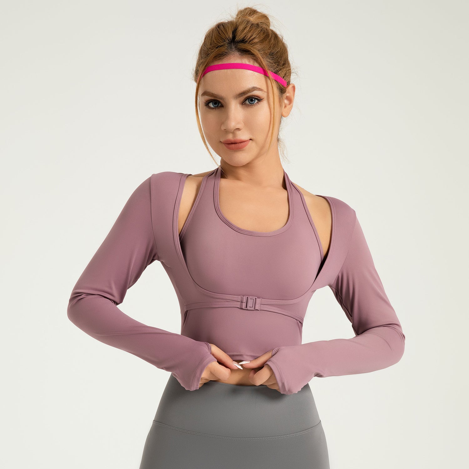 Halter Wear-Free Bra Yoga Clothes Fake Two-Piece Sports Top Seamless Outer Wear Workout Clothes LJYMC015